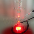 Wholesale Hookah de vidro com LED vermelho